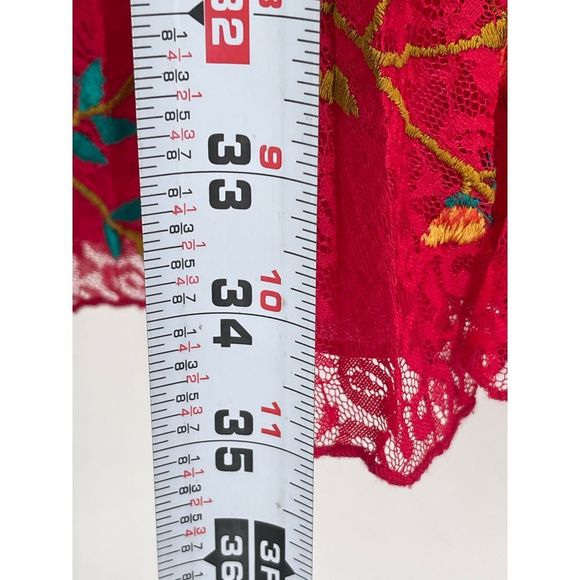 French Connection Dress Women 4 Amity Lace Pink Embroidered Floral Sleeveless - Picture 6 of 12